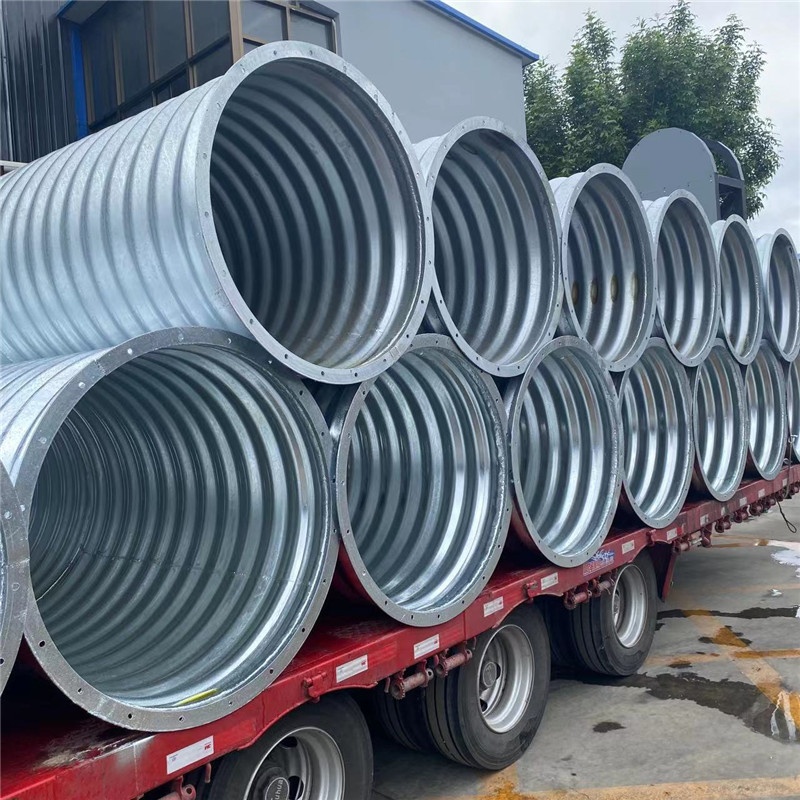 Yuanchang Metal Hot Dip Galvanized Steel Corrugated Culvert Pipe Special Large Caliber Compression Resistance for Urban Road Construction Sewage Project