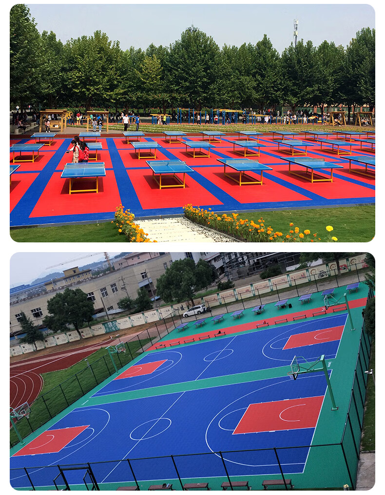 Haokang School Outdoor Sports Specialized Basketball and Badminton Field Suspended Assembly Floor