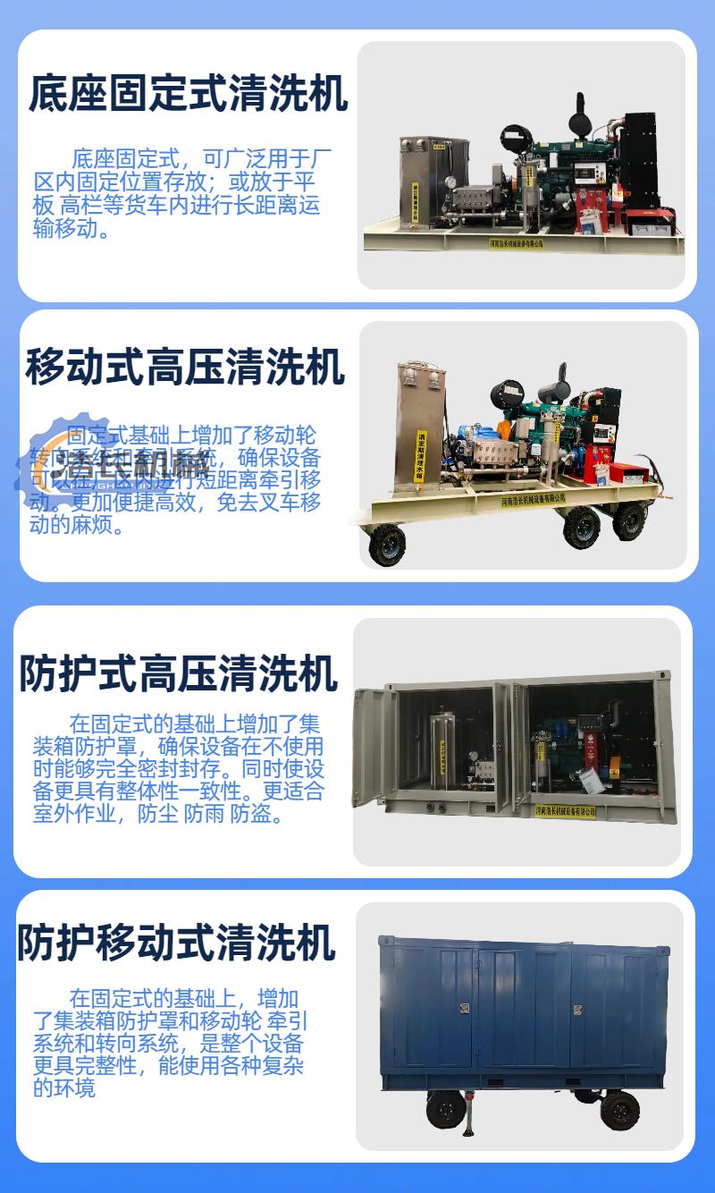 High pressure cleaning machine for steam turbine, diesel driven, Haochang brand, efficient, energy-saving, and stable pressure