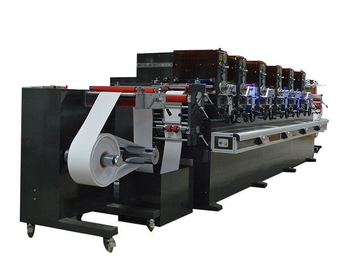 Huada Machinery Four Color Trademark Rotary Printing Equipment PS Edition Adhesive Printing Machine