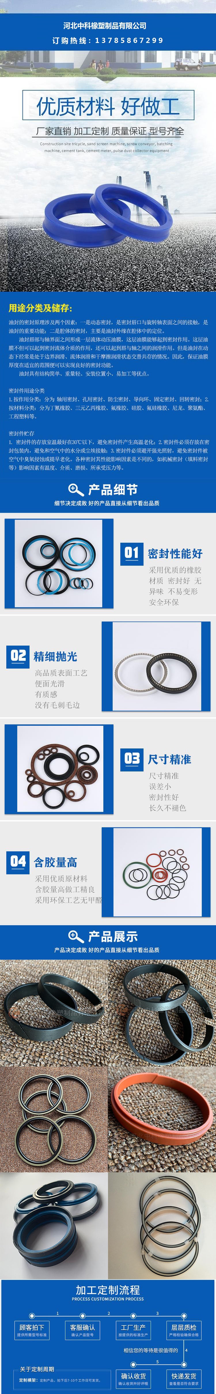 Zhongke Teflon retaining ring PTFE gasket, white high-temperature resistant PTFE sealing element, non-standard customization