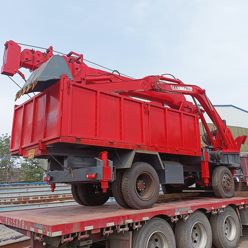 The manufacturer does not like the multi-functional self loading and unloading Bai Shi digging and hoisting integrated machine, which can move trees and dig pits with the vehicle