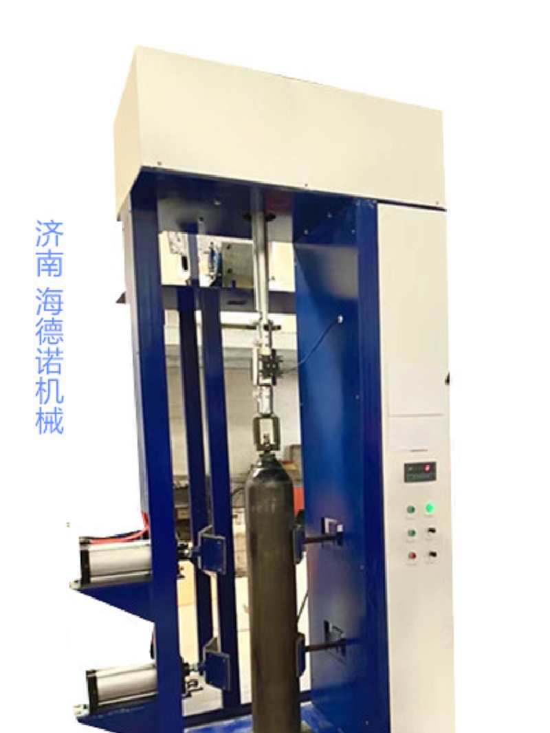 Gas cylinder valve loading and unloading machine with torque meter, supporting equipment for fire cylinder inspection line