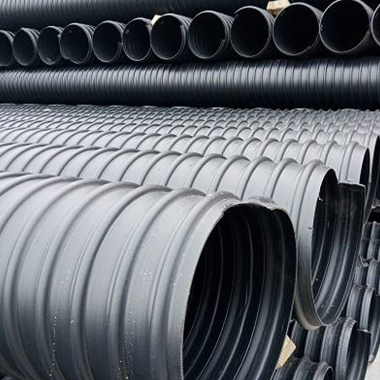 Customization of HDPE steel strip reinforced spiral corrugated pipes for large-diameter polyethylene buried underground water pipes