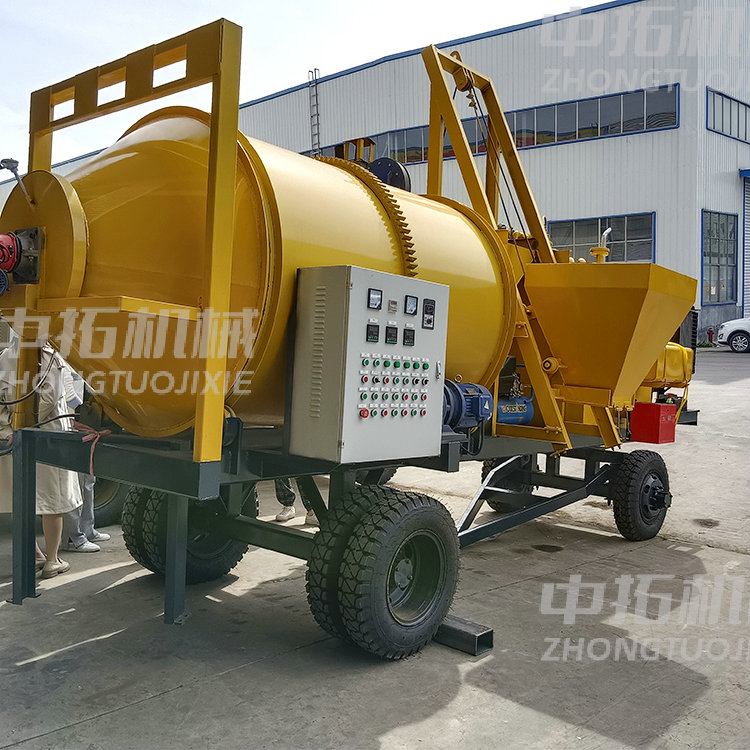 Asphalt mixer, Zhongtuo concrete hot mix recycling traction chassis with built-in hot melt kettle