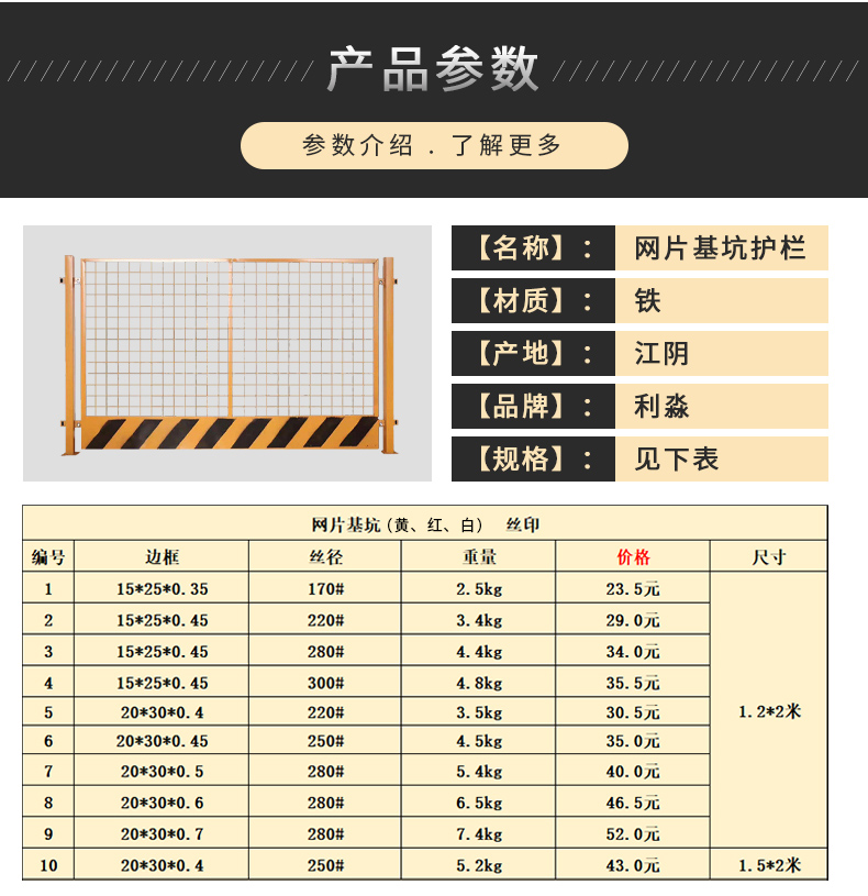 Mesh foundation pit guardrail metal mesh protective fence engineering site municipal slope construction guardrail network