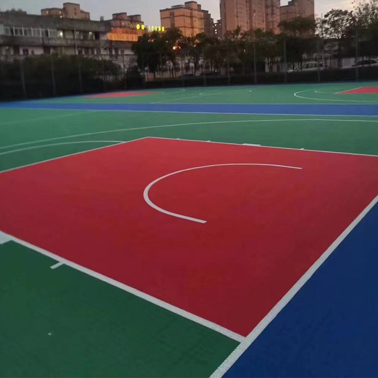 Basketball court, badminton court, table tennis court, suspended assembly flooring, outdoor sports field