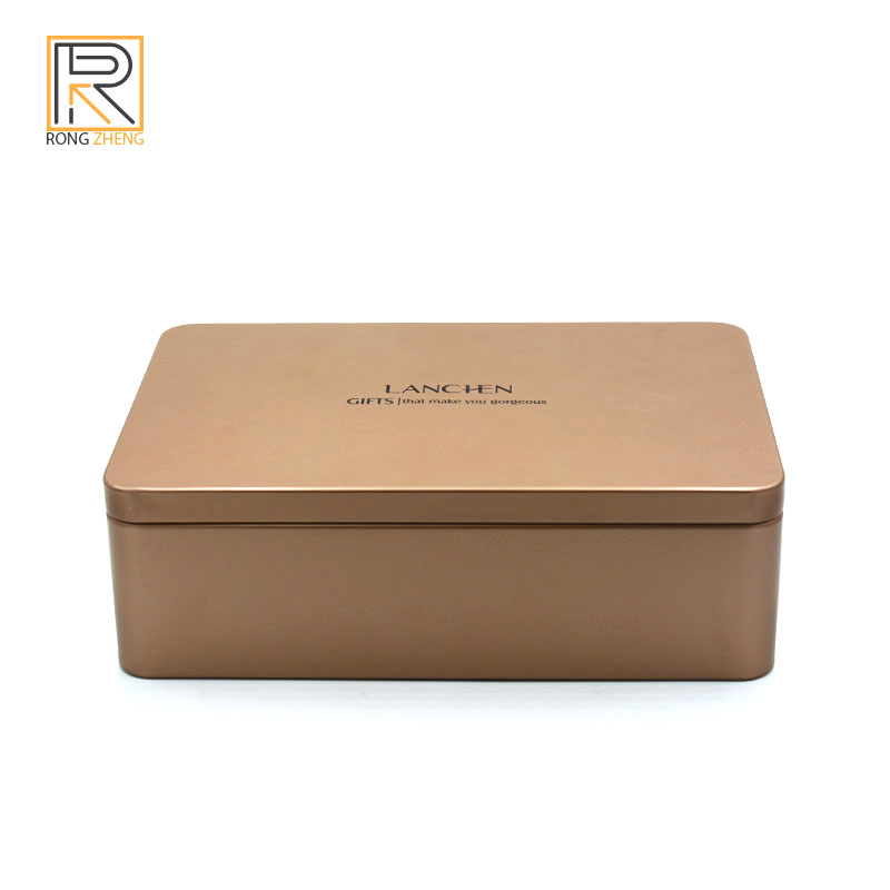 Rectangle inner stopper tin box Candy biscuit food packaging box Cosmetic drug packaging