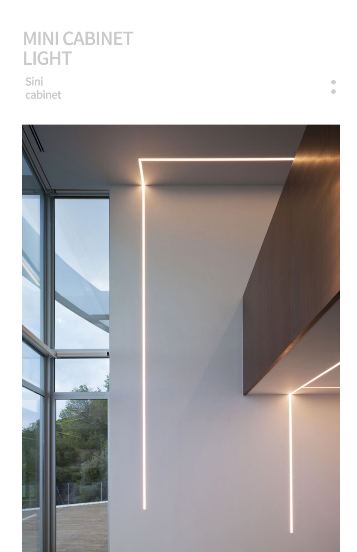 Line light concealed embedded linear aluminum groove cabinet light hard light strip light strip with exposed LED profile light groove