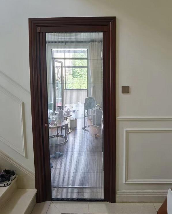 Trackless invisible screen door, folding screen door, screen window door, retractable and sliding aluminum alloy frame, mosquito proof and sand resistant window door