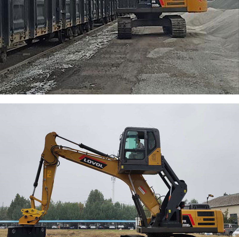 The excavator can be modified to raise the cab by 2-3 meters, and the hook machine cab can be raised