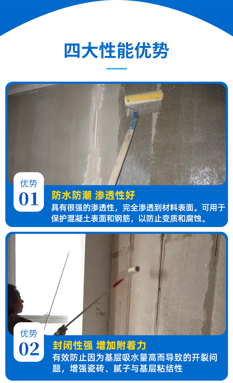 Ceramic tile surface interface agent, wall fixing, internal and external wall roughening, lotion, wall glue, cement concrete, mortar throwing floor