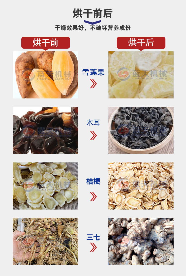 Snow Lotus Fruit Drying Machine Air Energy Chrysanthemum Potato Snow Lotus Potato Ground Ginseng Fruit Drying Room Large Snow Lotus Fruit Drying Equipment