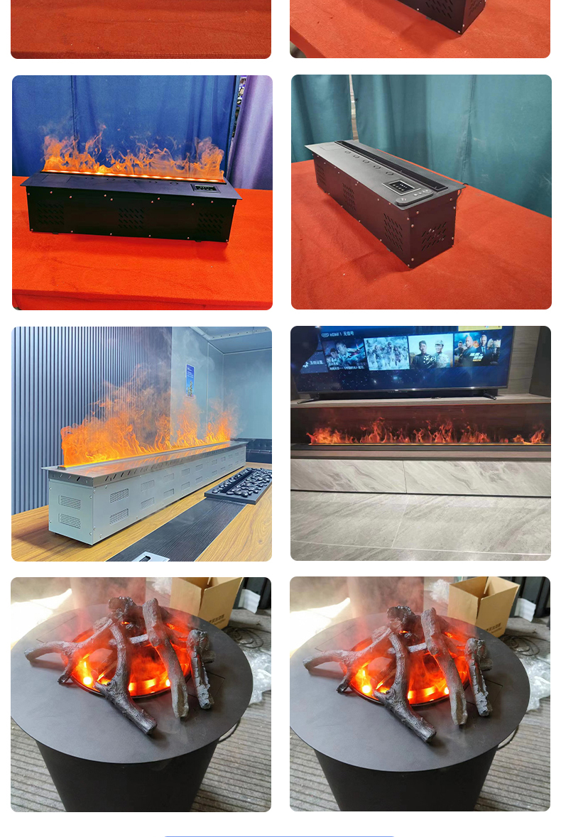 3D atomization fireplace can maintain air cleanliness, simulate flame effect, and customize Liutai