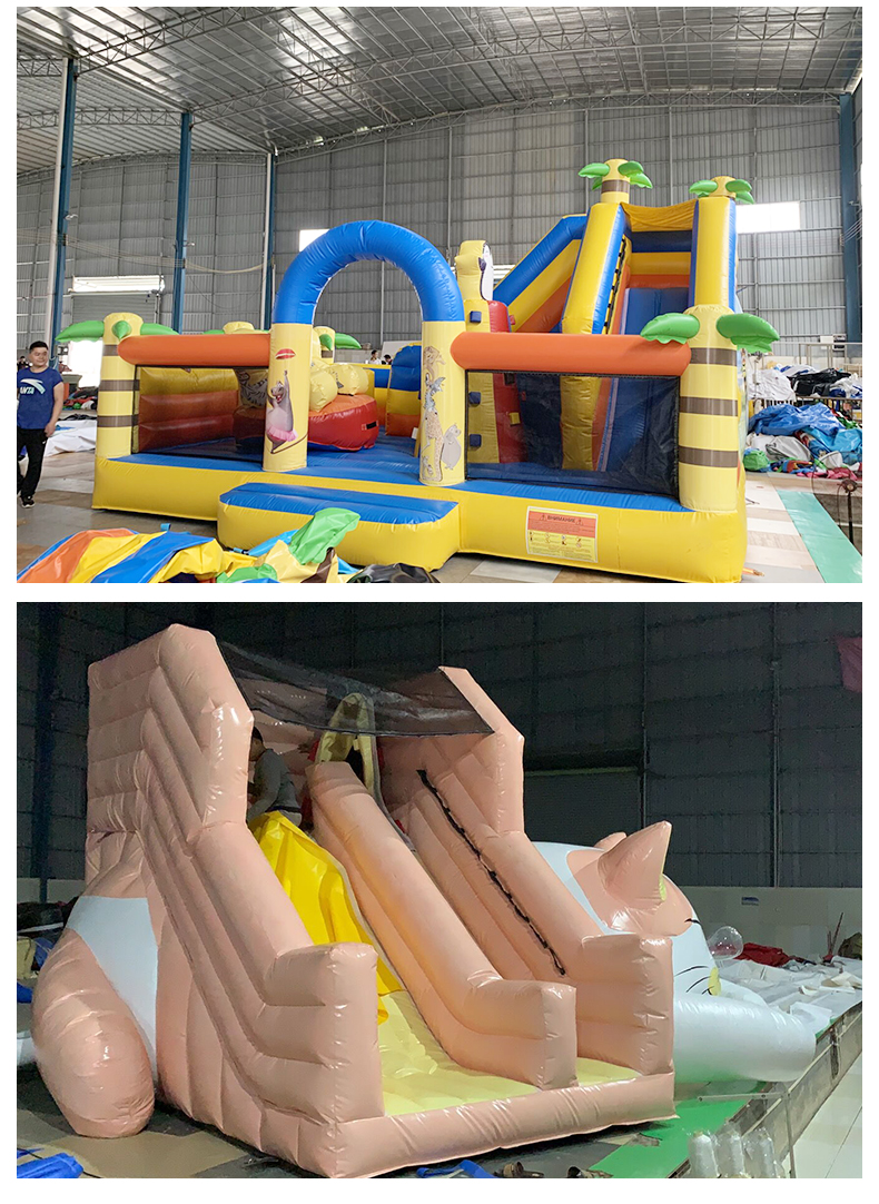 Xiaotongzi Inflatable Bouncing Bed Fun Interactive Paradise Health and Safety Sports Children's Naughty Castle Inflatable Facilities