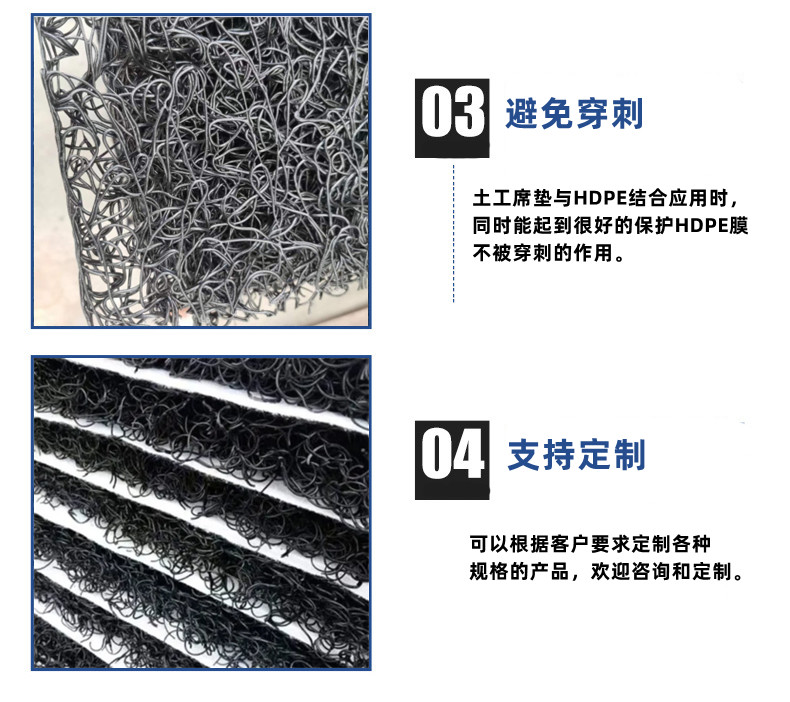 New Geosynthetic Material Geomat Mesh Interleaved Drainage Pad with Various Specifications PP Material Sheet