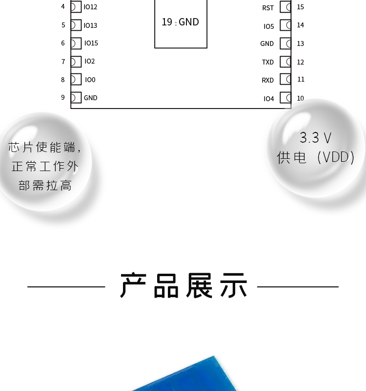 Ultra High Speed WiFi Module Data Transmission Module Zigbee Wireless Campus Security System Wireless Module