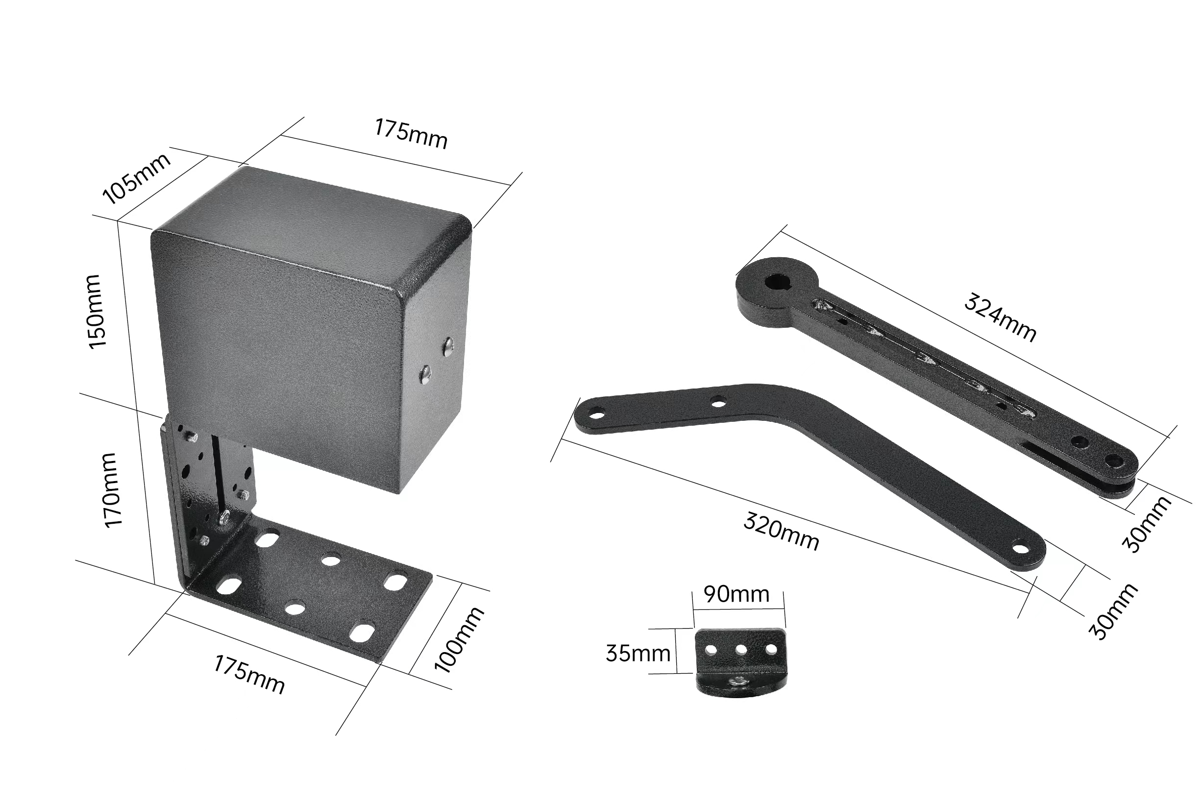 KJ060 Kunjie ground mounted side mounted 90 degree outdoor rain proof intelligent door opener