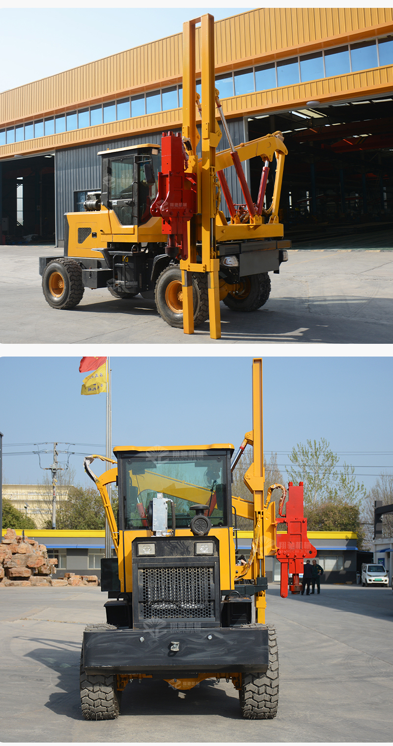 Crawler mounted penetrating strong positioning quasi highway four wheel hydraulic drilling and drilling integrated machine