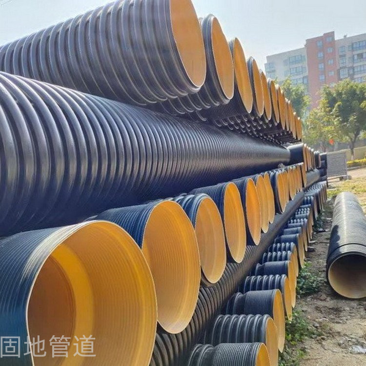 HDPE 300 double wall corrugated pipe municipal pipeline network renovation plastic drainage pipeline plastic fixed ground pipeline