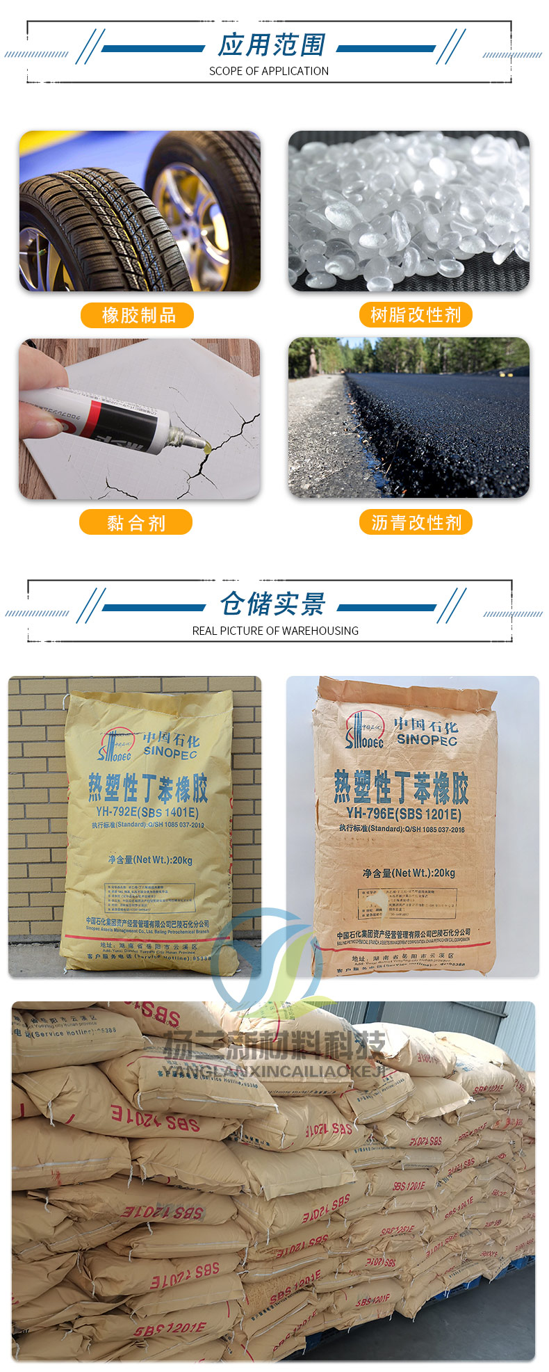 SBS-1401E thermoplastic Styrene-butadiene YH-792 solvent adhesive Hot-melt adhesive plastic modification