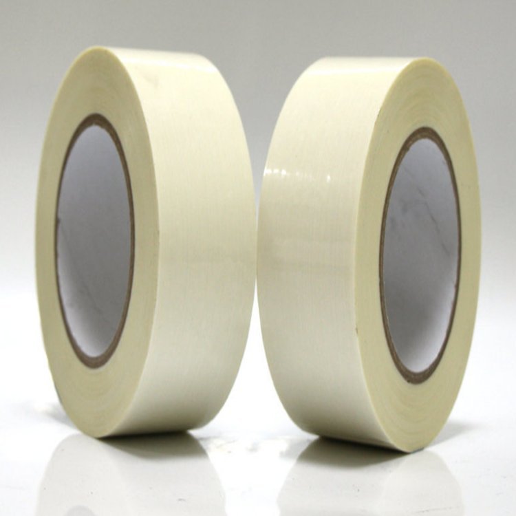 Milky White Fiber Tape High Viscosity Durable Stretch Fiberglass Tape Strong Fixing Power Bundled Packaging