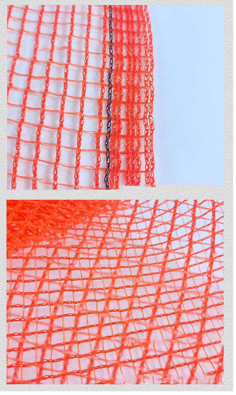 Fire retardant warning net, orange red building road fence net, flexible wind and dust suppression net