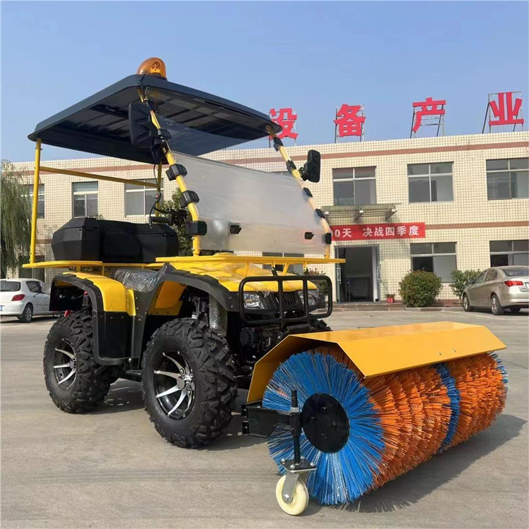 Common coal self-propelled snow sweeper with fast cleaning speed, large vehicle mounted snow sweeper, snow throwing head cleaning equipment