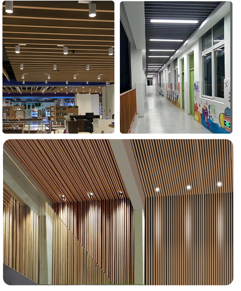 Chain supermarket aluminum square ceiling 40 * 45 anti rust aluminum ceiling partition Liuzhou Nanning