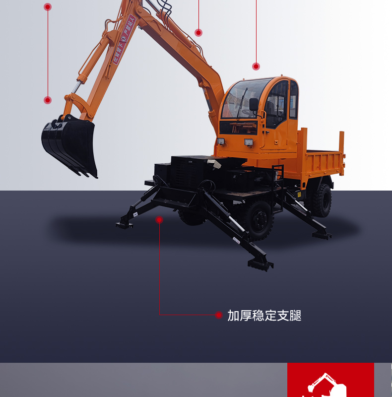 Customized by the manufacturer for various types of four different types of excavators, tractors, cranes, crawlers, spiders, excavators, and cranes. Busy at both ends