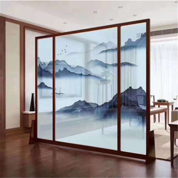 Customization of 5+5 ultra white landscape painting screen with tempered glass for landscape painting and glass art