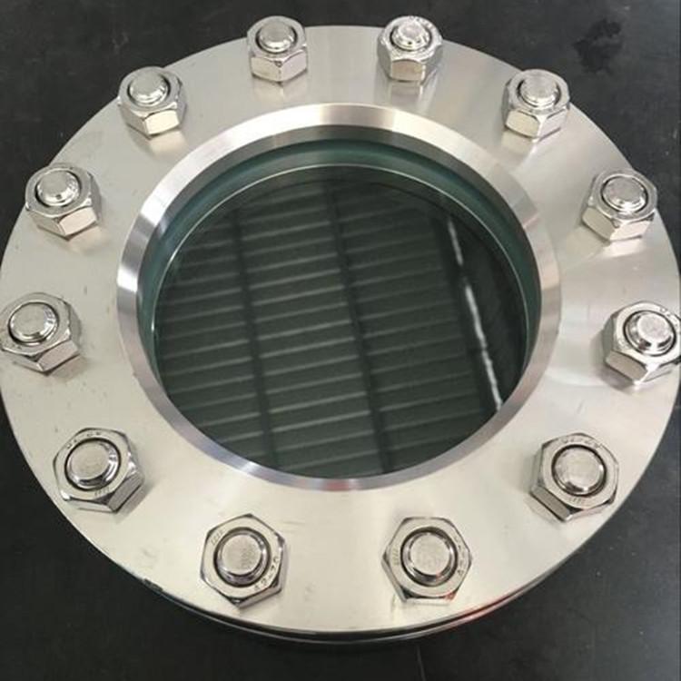 Stainless steel atmospheric pressure sight glass pressure vessel sight glass strip flange through type supply