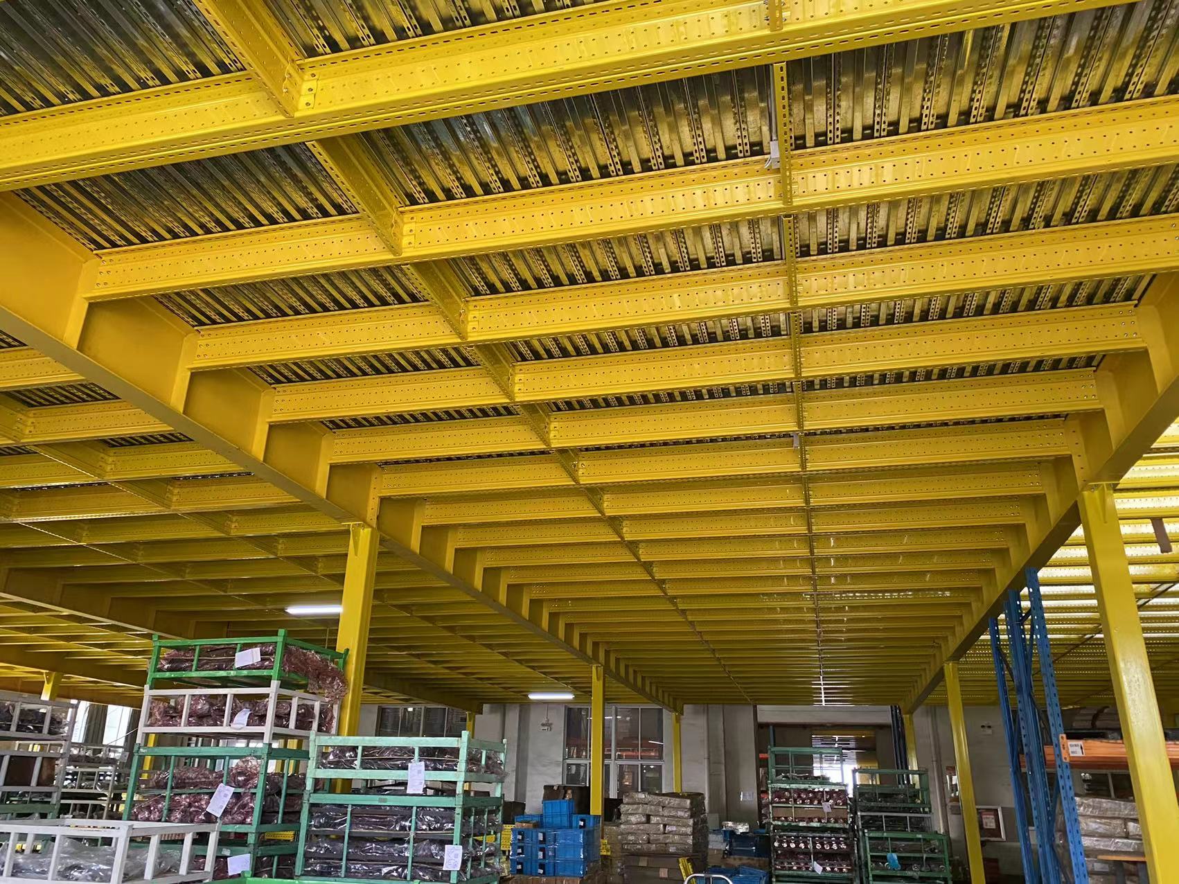 Hanyang attic shelf warehouse, second floor steel platform factory building, customizable partition platform construction