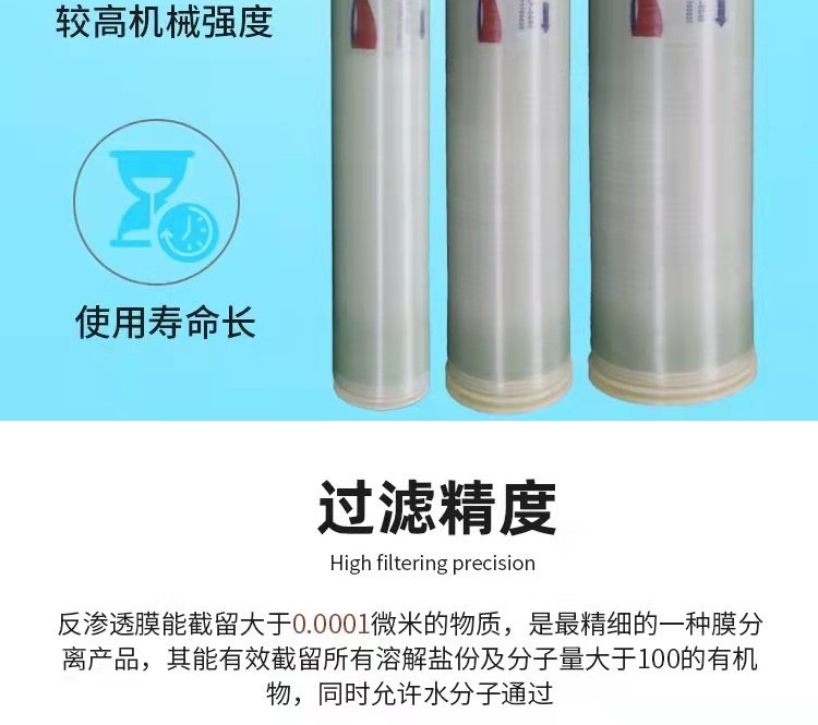 Huama RO membrane 4040/8040 reverse osmosis membrane high desalination rate pure water membrane nanofiltration membrane Water filter filter element pure water