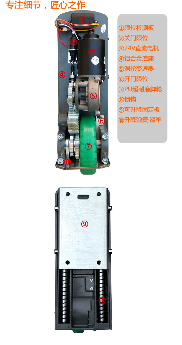 Installation of Huangjiang Country Garden Alcano Automatic Door Villa Remote Control Door Opening Motor Roller Type Horizontal Opening Door Opener