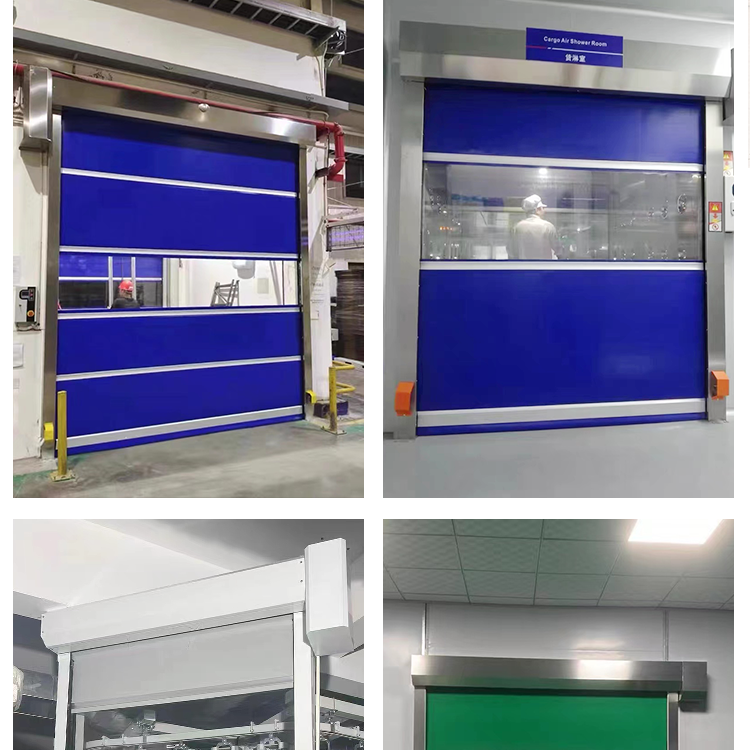 Stainless steel fast Roller shutter pvc automatic induction lifting door workshop car washing room underground garage Automatic door