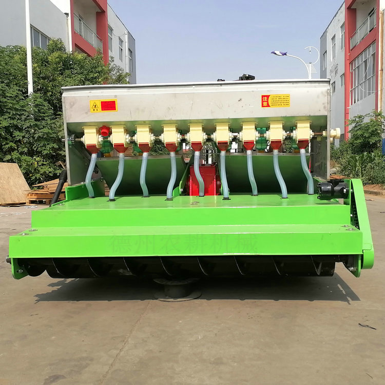 Four wheeled tractor with wheat planter, rotary tillage, ditch opening, sowing and fertilization integrated machine, multi row seeder