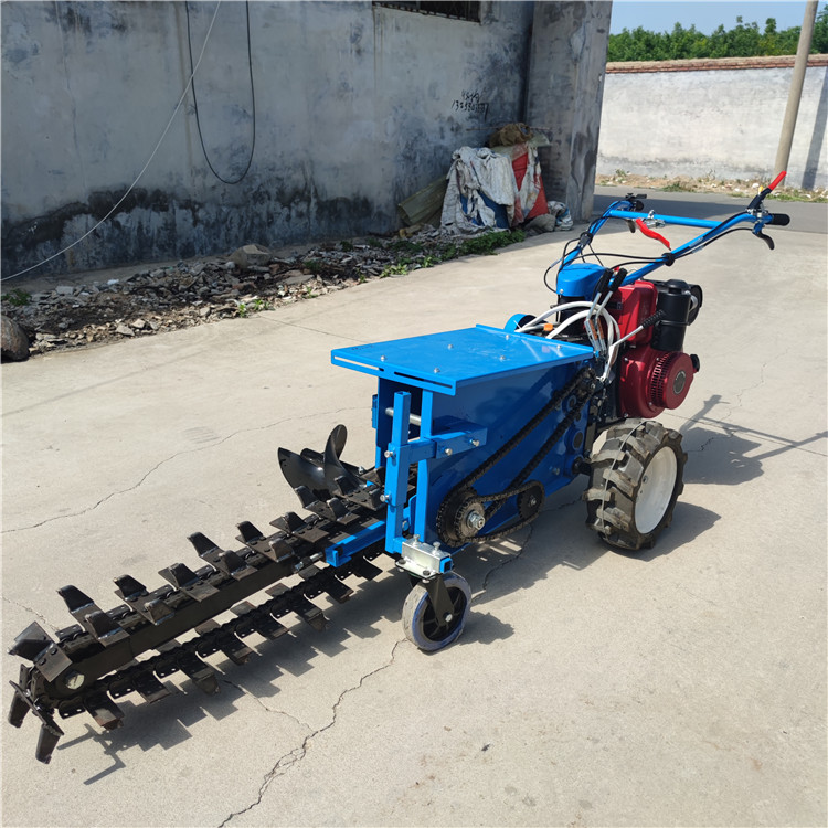 Small diesel grooving machine, Chengyu Engineering buried pipe trenching machine, single person operated trenching machine