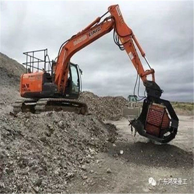 清理建筑垃圾筛分斗 挖掘机改装筛分设备 阿陆环保