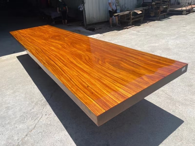 Yuanmufang Okan Large Plate Tea Table Factory Directly Supplied Solid Wood Whole Board Desk Office Table Picture