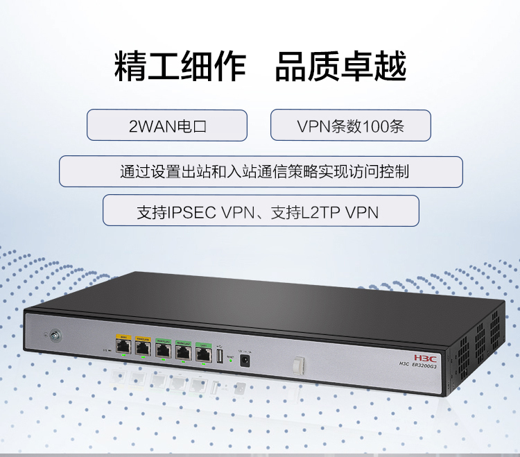 Xinhua San H3C ER3200G3 Multi WAN Port Full Gigabit Enterprise VPN Gateway Router with Machine 150-200