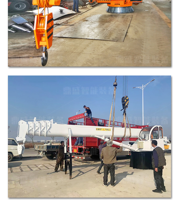 8 ton ship crane dock crane fixed marine hydraulic crane support installation Dingsheng