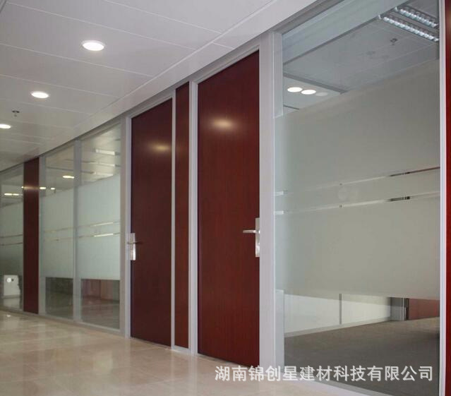 Office glass partition wall, double glass louver partition, hotel office glass partition, fireproof partition