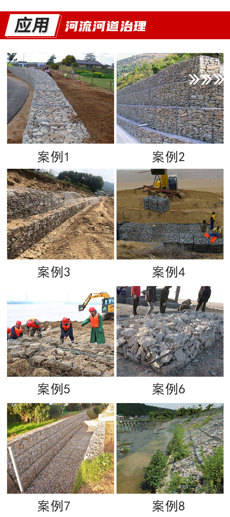 Levee, lead wire, shore reinforcement, ring forest, Binge stone cage, river slope protection, Reno mattress