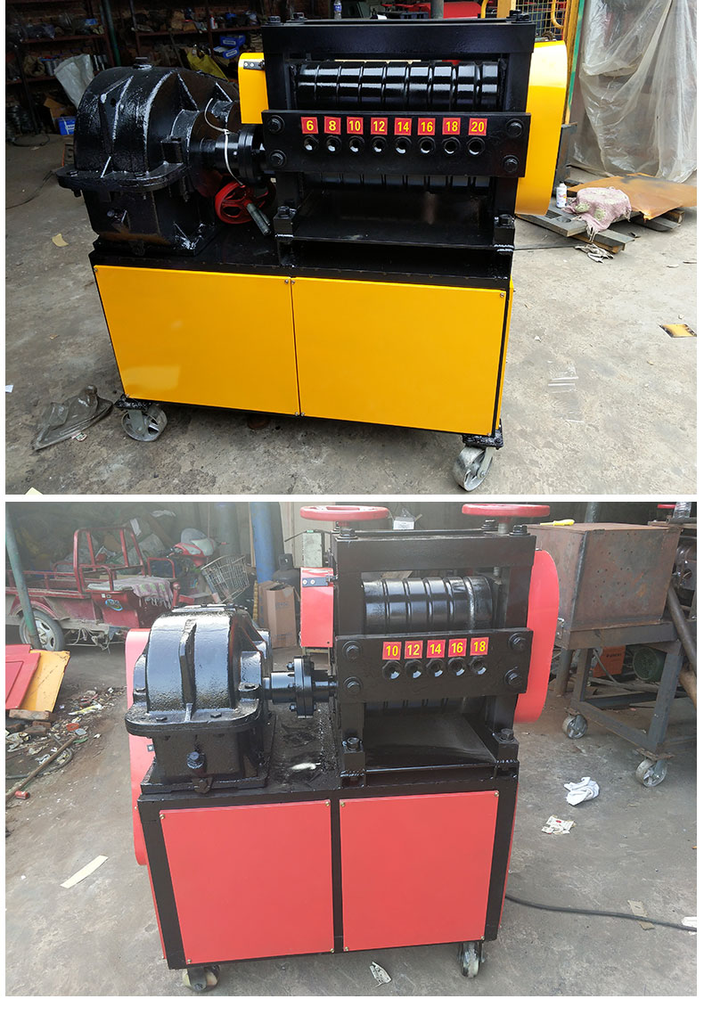 New type of waste steel bar straightening machine with rib cutting and straightening automatic all-in-one machine