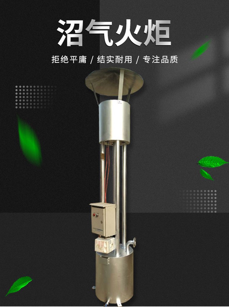 Automatic ignition torch system sewage treatment biogas torch stainless steel ground combustion equipment fully automatic