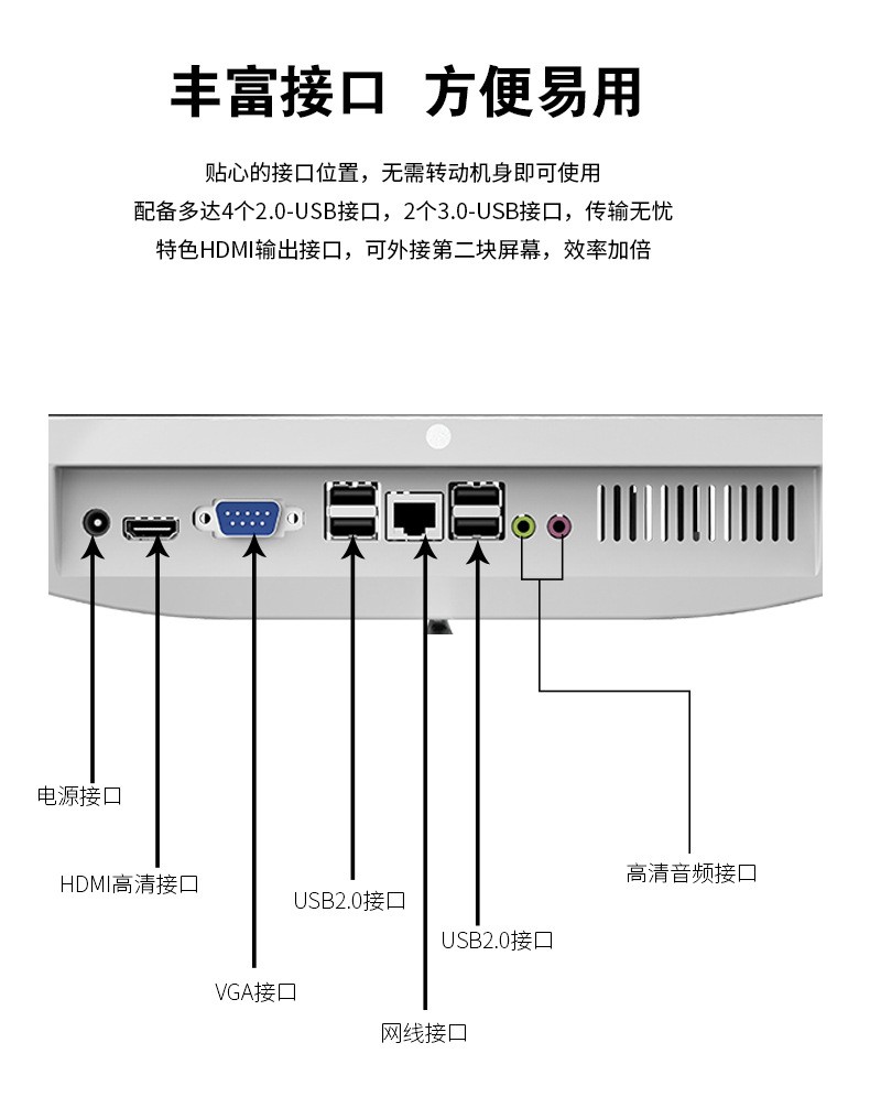 New all-in-one computer, office education, real estate desktop computer, home assembly all-in-one computer, complete set