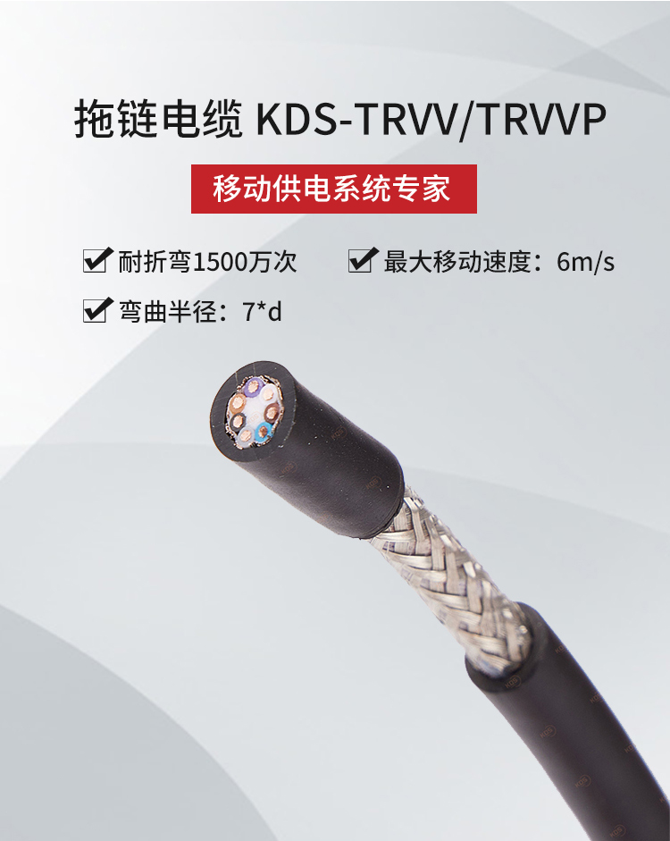 TRVV drag chain cable 8 * 0.3 multi strand 0.1 single wire soft bending 18 million times without breaking after frequent movement