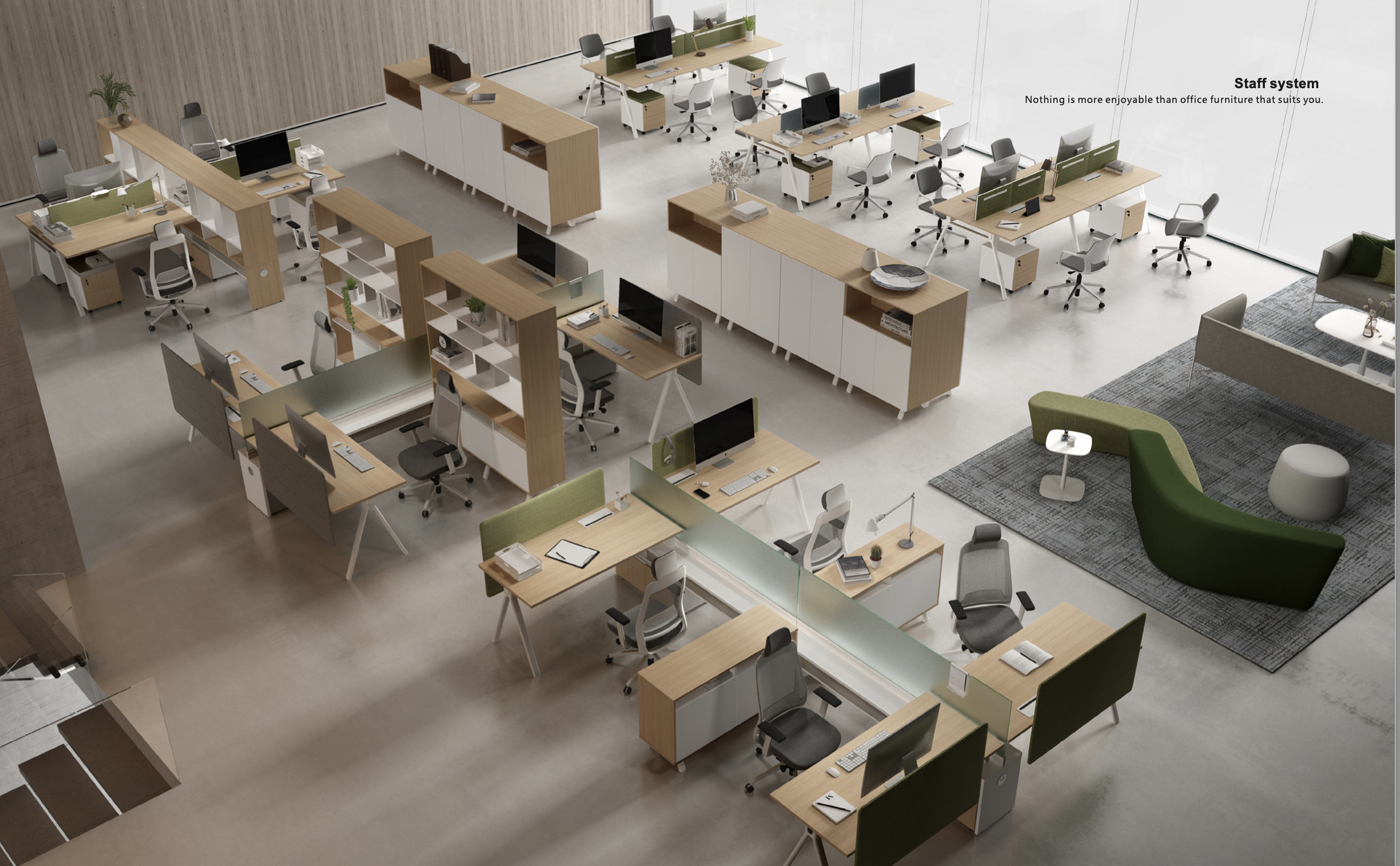 Employee partition modern minimalist office furniture computer desk commercial office desk desk chair combination