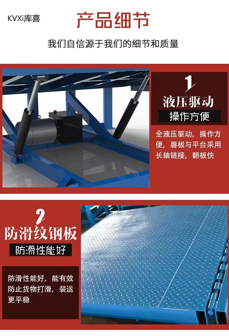 Fixed boarding bridge, hydraulic lift platform, logistics dock lifting platform